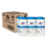 Clorox Healthcare® Bleach Germicidal Wipes, 1-Ply, 6 x 5, Unscented, White, 150/Canister, 6 Canisters/Carton (CLO30577CT) 6 Canisters of 150
