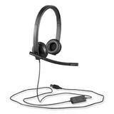 Logitech® H570e Binaural Over The Head Wired Headset, Black (LOG981000574) Each