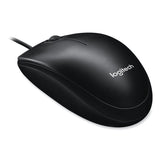 Logitech® M100 Corded Optical Mouse, USB 2.0, Left/Right Hand Use, Black (LOG910001601) Each