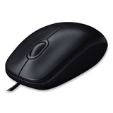 Logitech® M100 Corded Optical Mouse, USB 2.0, Left/Right Hand Use, Black (LOG910001601) Each