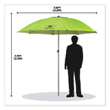 ergodyne® Shax 6100 Lightweight Work Umbrella, 90" Span, 92.4" Long, Lime Canopy, Ships in 1-3 Business Days (EGO12967) Each