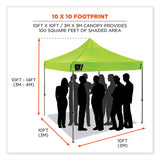 ergodyne® Shax 6053 Enclosed Pop-Up Tent Kit, Single Skin, 10 ft x 10 ft, Polyester/Steel, Lime, Ships in 1-3 Business Days (EGO12976) Each