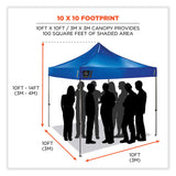 ergodyne® Shax 6053 Enclosed Pop-Up Tent Kit, Single Skin, 10 ft x 10 ft, Polyester/Steel, Blue, Ships in 1-3 Business Days (EGO12977) Each