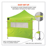 ergodyne® Shax 6092 Pop-Up Tent Sidewall with Mesh Window, Single Skin, 10 ft x 10 ft, Polyester, Lime, Ships in 1-3 Business Days (EGO12989)
