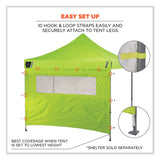 ergodyne® Shax 6092 Pop-Up Tent Sidewall with Mesh Window, Single Skin, 10 ft x 10 ft, Polyester, Lime, Ships in 1-3 Business Days (EGO12989) Each