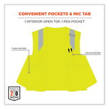 ergodyne® GloWear 8263FRHL Class 2 FR Safety Economy Hook and Loop Vest, Modacrylic Mesh/Cotton, S/M, Lime, Ships in 1-3 Business Days (EGO21863) Each