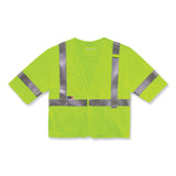 ergodyne® GloWear 8356FRHL Class 3 FR Hook and Loop Safety Vest with Sleeves, Modacrylic, Large/XL, Lime, Ships in 1-3 Business Days (EGO22215) Each