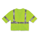 ergodyne® GloWear 8356FRHL Class 3 FR Hook and Loop Safety Vest with Sleeves, Modacrylic, 4XL/5XL, Lime, Ships in 1-3 Business Days (EGO22219) Each