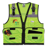 ergodyne® GloWear 8253HDZ Class 2 Heavy-Duty Mesh Surveyors Vest, Polyester, Small/Medium, Lime, Ships in 1-3 Business Days (EGO23323) Each