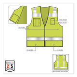ergodyne® GloWear 8253HDZ Class 2 Heavy-Duty Mesh Surveyors Vest, Polyester, Large/X-Large, Lime, Ships in 1-3 Business Days (EGO23325) Each