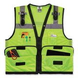 ergodyne® GloWear 8253HDZ Class 2 Heavy-Duty Mesh Surveyors Vest, Polyester, 4X-Large/5X-Large, Lime, Ships in 1-3 Business Days (EGO23329) Each