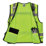 ergodyne® GloWear 8253HDZ Class 2 Heavy-Duty Mesh Surveyors Vest, Polyester, 4X-Large/5X-Large, Lime, Ships in 1-3 Business Days (EGO23329) Each