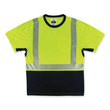 ergodyne® GloWear 8283BK Class 2 Lightweight Performance Hi-Vis T-Shirt, Polyester, X-Large, Lime, Ships in 1-3 Business Days (EGO23505) Each