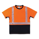 ergodyne® GloWear 8283BK Class 2 Lightweight Performance Hi-Vis T-Shirt, Polyester, Large, Orange, Ships in 1-3 Business Days (EGO23514) Each