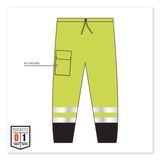 ergodyne® GloWear 8910BK Class E Hi-Vis Pants with Black Bottom, Polyester, Small/Medium, Lime, Ships in 1-3 Business Days (EGO23953) Each