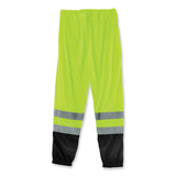 ergodyne® GloWear 8910BK Class E Hi-Vis Pants with Black Bottom, Polyester, 4X-Large/5X-Large, Lime, Ships in 1-3 Business Days (EGO23959) Each