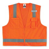 ergodyne® GloWear 8249Z Class 2 Economy Surveyors Zipper Vest, Polyester, Small/Medium, Orange, Ships in 1-3 Business Days (EGO24013) Each