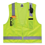 ergodyne® GloWear 8249Z Class 2 Economy Surveyors Zipper Vest, Polyester, X-Small, Lime, Ships in 1-3 Business Days (EGO24021) Each