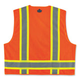 ergodyne® GloWear 8248Z Class 2 Two-Tone Surveyors Zipper Vest, Polyester, Small/Medium, Orange, Ships in 1-3 Business Days (EGO24063) Each