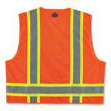 ergodyne® GloWear 8248Z Class 2 Two-Tone Surveyors Zipper Vest, Polyester, 2X-Large/3X-Large, Orange, Ships in 1-3 Business Days (EGO24067) Each