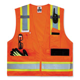 ergodyne® GloWear 8248Z Class 2 Two-Tone Surveyors Zipper Vest, Polyester, 4X-Large/5X-Large, Orange, Ships in 1-3 Business Days (EGO24069) Each