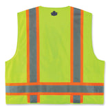 ergodyne® GloWear 8248Z Class 2 Two-Tone Surveyors Zipper Vest, Polyester, Small/Medium, Lime, Ships in 1-3 Business Days (EGO24073) Each