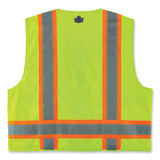 ergodyne® GloWear 8248Z Class 2 Two-Tone Surveyors Zipper Vest, Polyester, Large/X-Large, Lime, Ships in 1-3 Business Days (EGO24075) Each