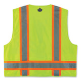 ergodyne® GloWear 8248Z Class 2 Two-Tone Surveyors Zipper Vest, Polyester, 4X-Large/5X-Large, Lime, Ships in 1-3 Business Days (EGO24079) Each