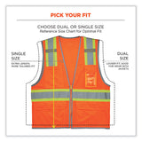 ergodyne® GloWear 8246Z Class 2 Two-Tone Mesh Reflective Binding Zipper Vest, Polyester, 2XL/3XL, Orange, Ships in 1-3 Business Days (EGO24137) Each