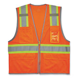 ergodyne® GloWear 8246Z Class 2 Two-Tone Mesh Reflective Binding Zipper Vest, Polyester, 2XL/3XL, Orange, Ships in 1-3 Business Days (EGO24137) Each