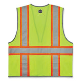 ergodyne® GloWear 8246Z Class 2 Two-Tone Mesh Reflective Binding Zipper Vest, Polyester, Small/Medium, Lime, Ships in 1-3 Business Days (EGO24143) Each