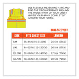 ergodyne® GloWear 8246Z Class 2 Two-Tone Mesh Reflective Binding Zipper Vest, Polyester, Small/Medium, Lime, Ships in 1-3 Business Days (EGO24143) Each