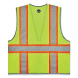 ergodyne® GloWear 8246Z Class 2 Two-Tone Mesh Reflective Binding Zipper Vest, Polyester, 4X-Large/5XL, Lime, Ships in 1-3 Business Days (EGO24149) Each