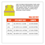 ergodyne® GloWear 8246Z Class 2 Two-Tone Mesh Reflective Binding Zipper Vest, Polyester, 4X-Large/5XL, Lime, Ships in 1-3 Business Days (EGO24149) Each