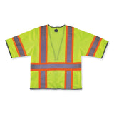 ergodyne® GloWear 8346Z Class 3 Two-Tone Hi-Vis Surveyor Zipper Vest, Small/Medium, Lime, Ships in 1-3 Business Days (EGO24163) Each