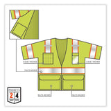 ergodyne® GloWear 8346Z Class 3 Two-Tone Hi-Vis Surveyor Zipper Vest, Small/Medium, Lime, Ships in 1-3 Business Days (EGO24163) Each