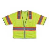 ergodyne® GloWear 8346Z Class 3 Two-Tone Hi-Vis Surveyor Zipper Vest, 2X-Large/3X-Large, Lime, Ships in 1-3 Business Days (EGO24167) Each