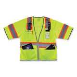 ergodyne® GloWear 8346Z Class 3 Two-Tone Hi-Vis Surveyor Zipper Vest, 2X-Large/3X-Large, Lime, Ships in 1-3 Business Days (EGO24167) Each