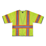 ergodyne® GloWear 8346Z Class 3 Two-Tone Hi-Vis Surveyor Zipper Vest, 4X-Large/5X-Large, Lime, Ships in 1-3 Business Days (EGO24169) Each