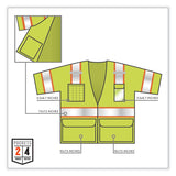 ergodyne® GloWear 8346Z Class 3 Two-Tone Hi-Vis Surveyor Zipper Vest, 4X-Large/5X-Large, Lime, Ships in 1-3 Business Days (EGO24169) Each