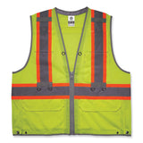 ergodyne® GloWear 8231TV Class 2 Hi-Vis Tool Tethering Safety Vest, Polyester, 2X-Large/3X-Large, Lime, Ships in 1-3 Business Days (EGO24177) Each