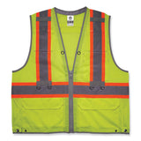 ergodyne® GloWear 8231TVK Class 2 Hi-Vis Tool Tethering Safety Vest Kit, Polyester, Small/Medium, Lime, Ships in 1-3 Business Days (EGO24183) Each