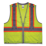 ergodyne® GloWear 8231TVK Class 2 Hi-Vis Tool Tethering Safety Vest Kit, Polyester, Large/X-Large, Lime, Ships in 1-3 Business Days (EGO24185) Each