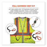 ergodyne® GloWear 8231TVK Class 2 Hi-Vis Tool Tethering Safety Vest Kit, Polyester, 2X-Large/3X-Large, Lime, Ships in 1-3 Business Days (EGO24187) Each