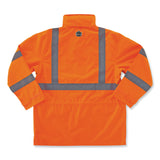 ergodyne® GloWear 8365 Class 3 Hi-Vis Rain Jacket, Polyester, Small, Orange, Ships in 1-3 Business Days (EGO24312) Each
