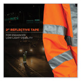 ergodyne® GloWear 8365 Class 3 Hi-Vis Rain Jacket, Polyester, 2X-Large, Orange, Ships in 1-3 Business Days (EGO24316) Each