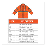 ergodyne® GloWear 8365 Class 3 Hi-Vis Rain Jacket, Polyester, 3X-Large, Orange, Ships in 1-3 Business Days (EGO24317) Each