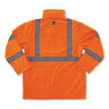 ergodyne® GloWear 8365 Class 3 Hi-Vis Rain Jacket, Polyester, 5X-Large, Orange, Ships in 1-3 Business Days (EGO24319) Each