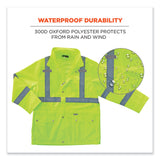 ergodyne® GloWear 8365 Class 3 Hi-Vis Rain Jacket, Polyester, Small, Lime, Ships in 1-3 Business Days (EGO24322) Each