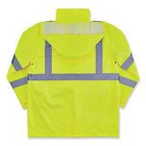 ergodyne® GloWear 8366 Class 3 Lightweight Hi-Vis Rain Jacket, Polyester, Small, Lime, Ships in 1-3 Business Days (EGO24332) Each